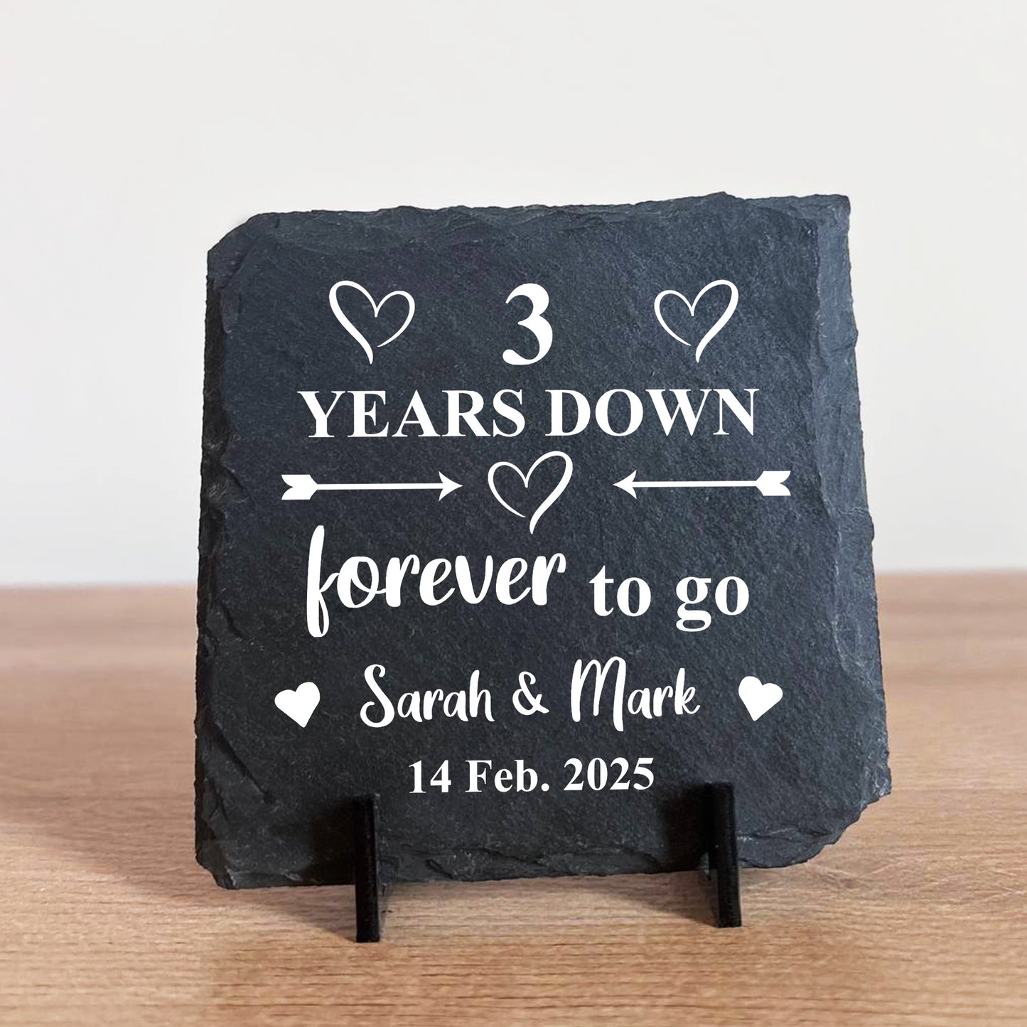 3rd Anniversary Gift For Husband Wife PERSONALISED 3 Years Down