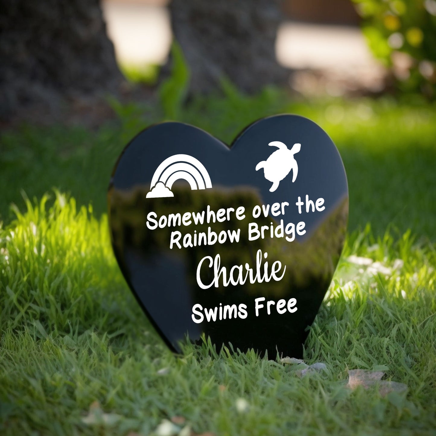 Personalised Tortoise Memorial Plaque Grave Stake Custom Name