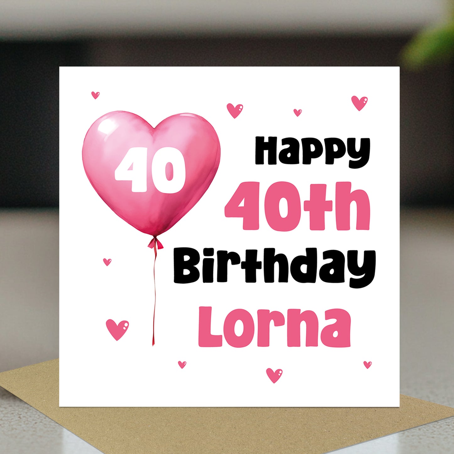 40th Birthday Card For Women Personalised 40th Birthday Card