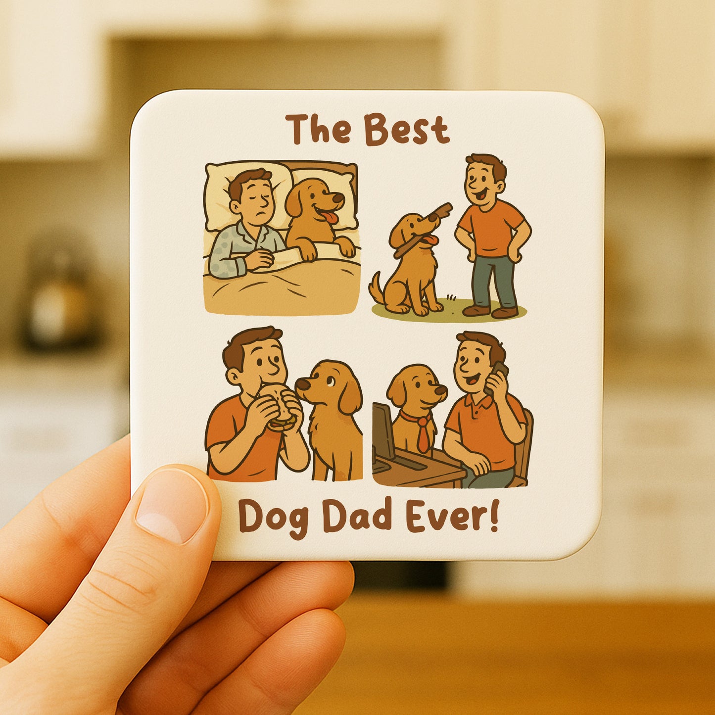 BEST DOG DAD EVER Gift For Fathers Day Gift From The Dog