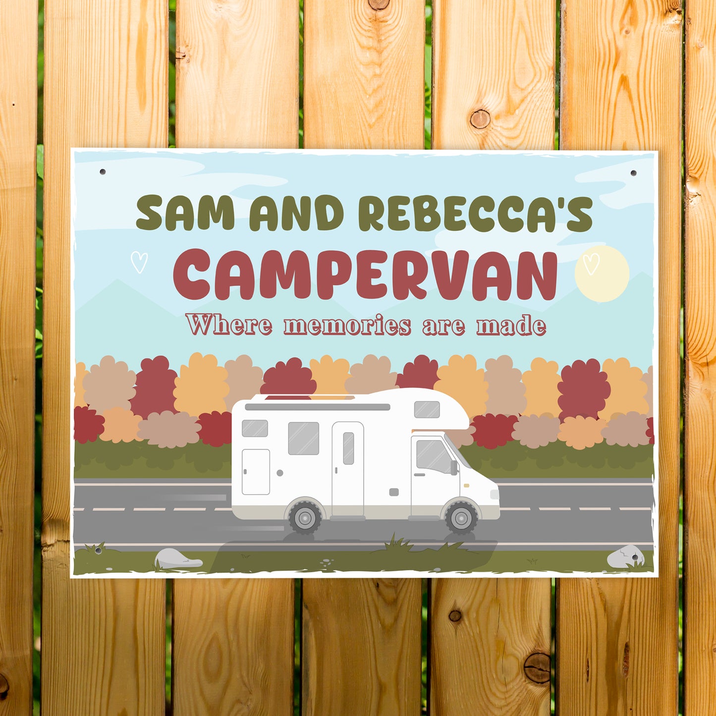PERSONALISED Campervan Sign Novelty Plaque Travel Hanging Sign