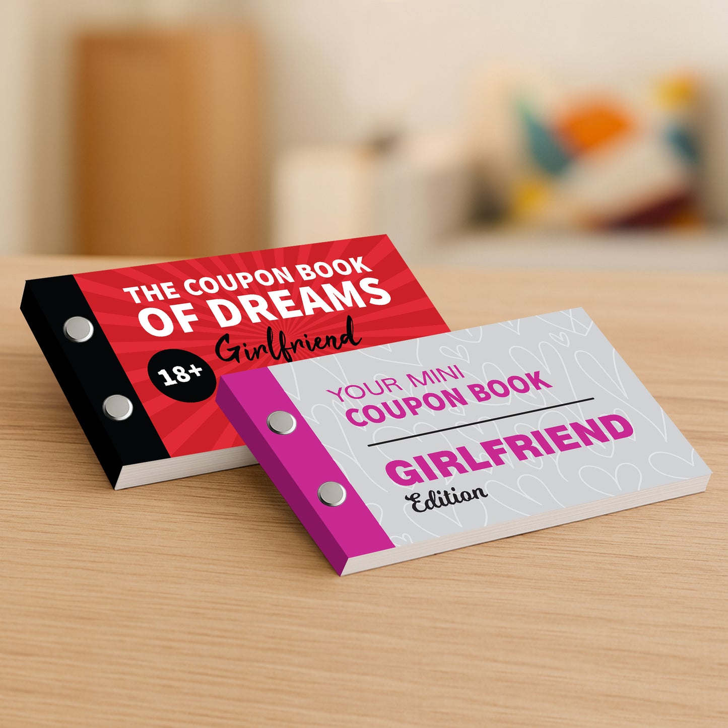 Fun Birthday Gift For Girlfriend Bundle of 2 Coupon Books