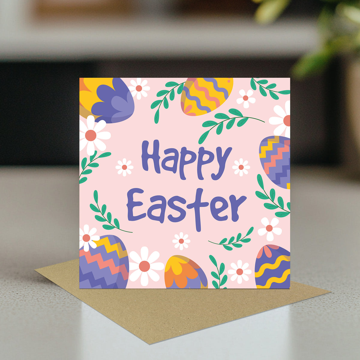 Easter Card, Floral Pastel Easter Card, Card For Easter