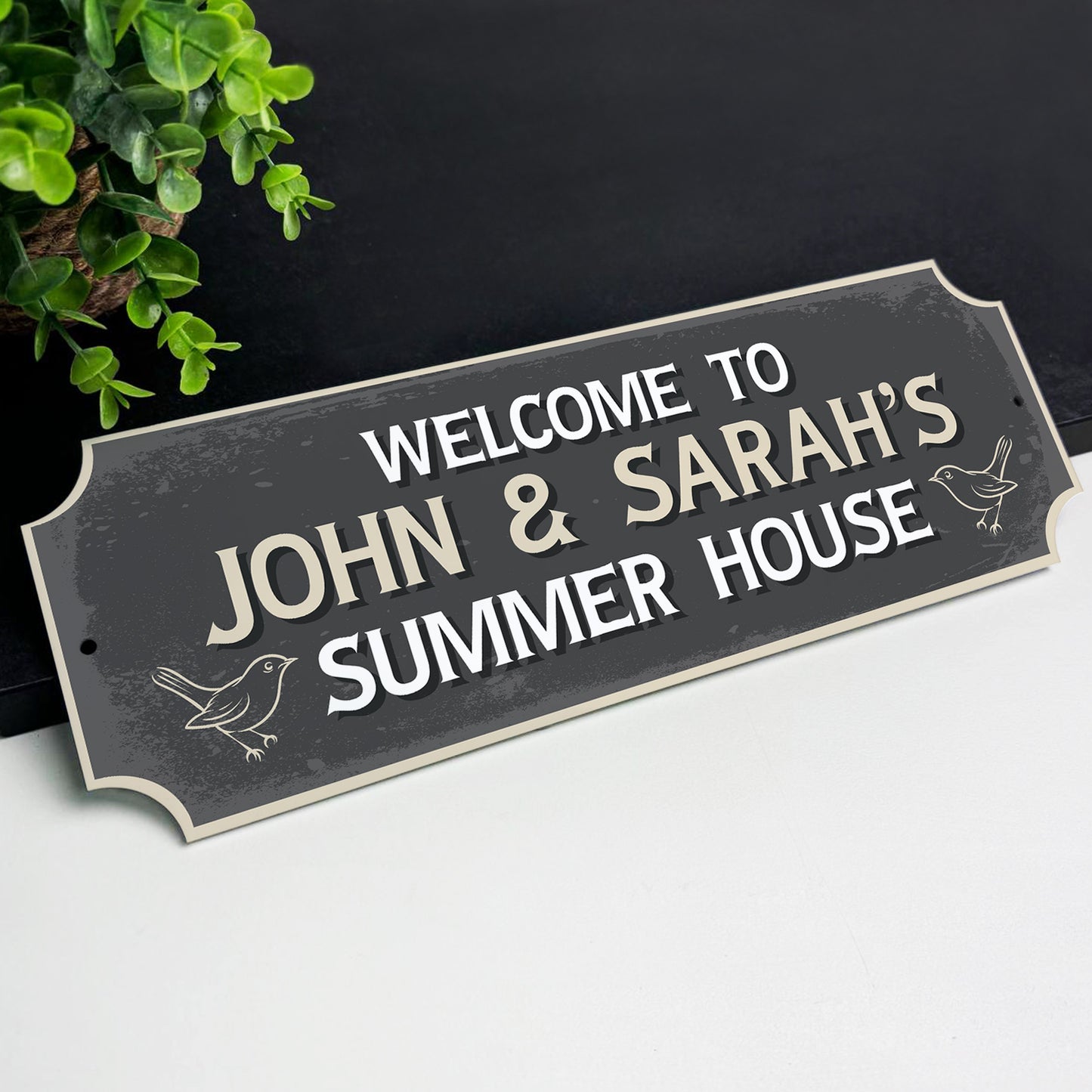 Personalised Summer House Sign Outdoor Wall 30x10cm Garden