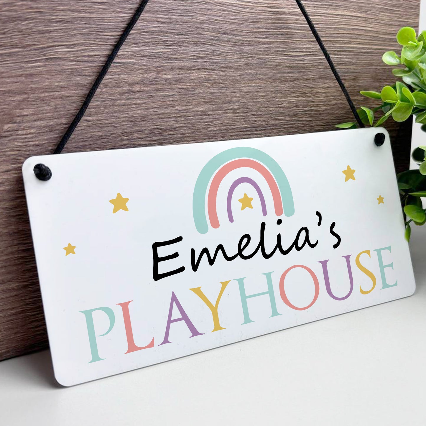 Personalised Cute Child's Playhouse Sign For Outdoor Kids Gift