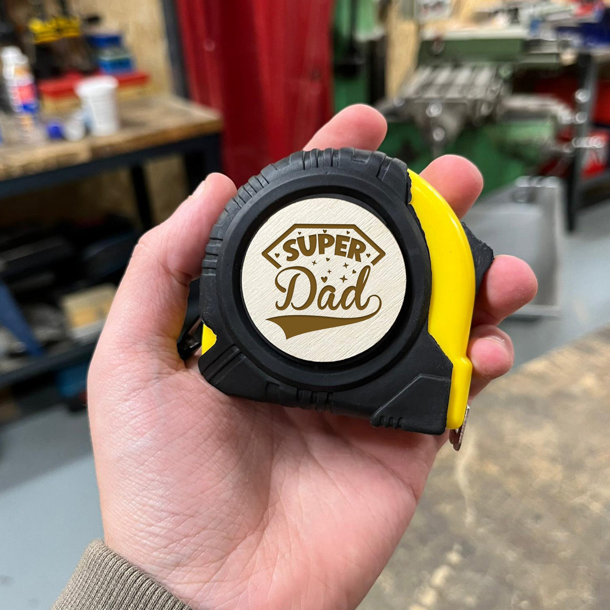 Gift For SUPER DAD Engraved Tape Measure Dad Gifts