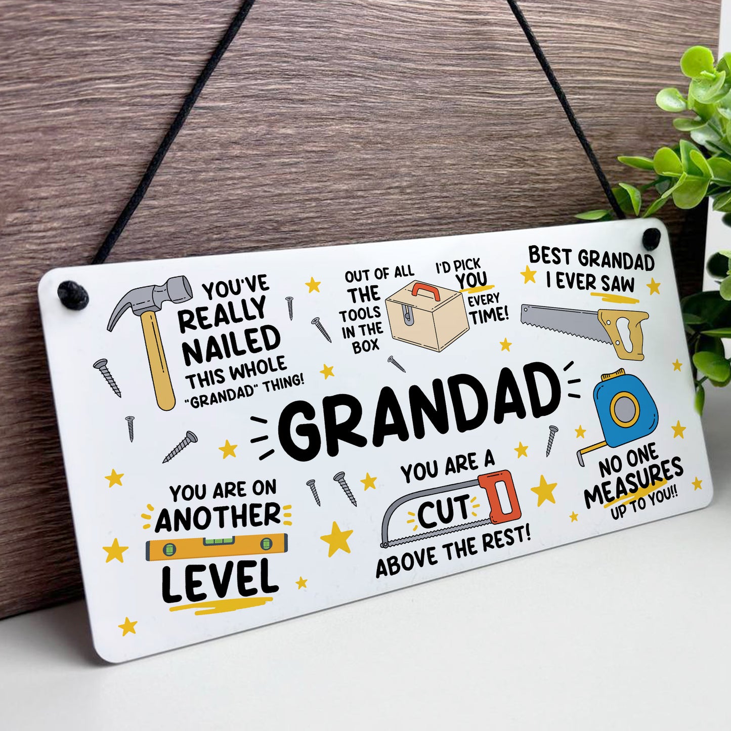 Funny Grandad Plaque Gift For Fathers Day Birthday Gift