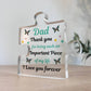 Love You DAD Gift For Birthday Christmas Acrylic Plaque Thankyou