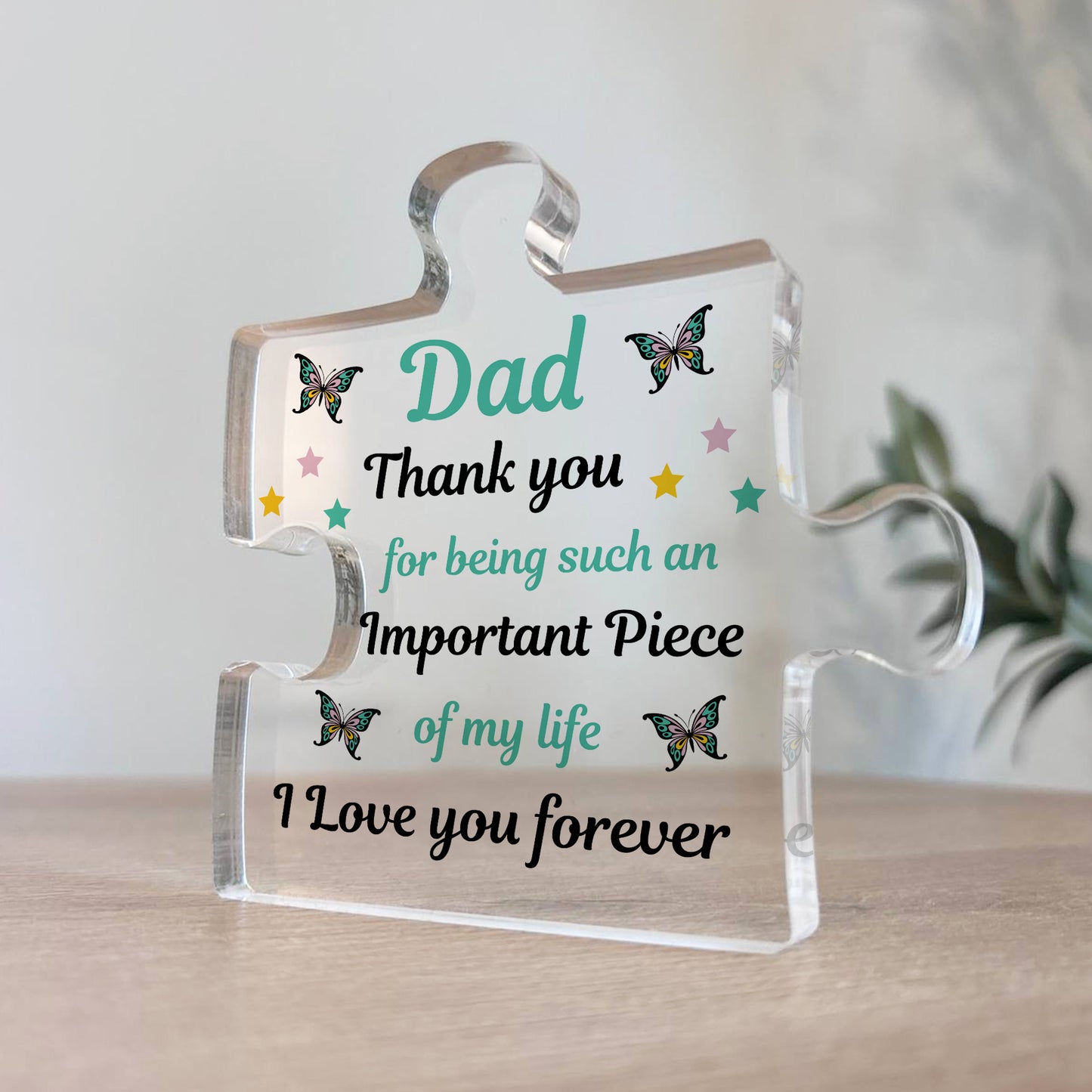 Love You DAD Gift For Birthday Christmas Acrylic Plaque Thankyou
