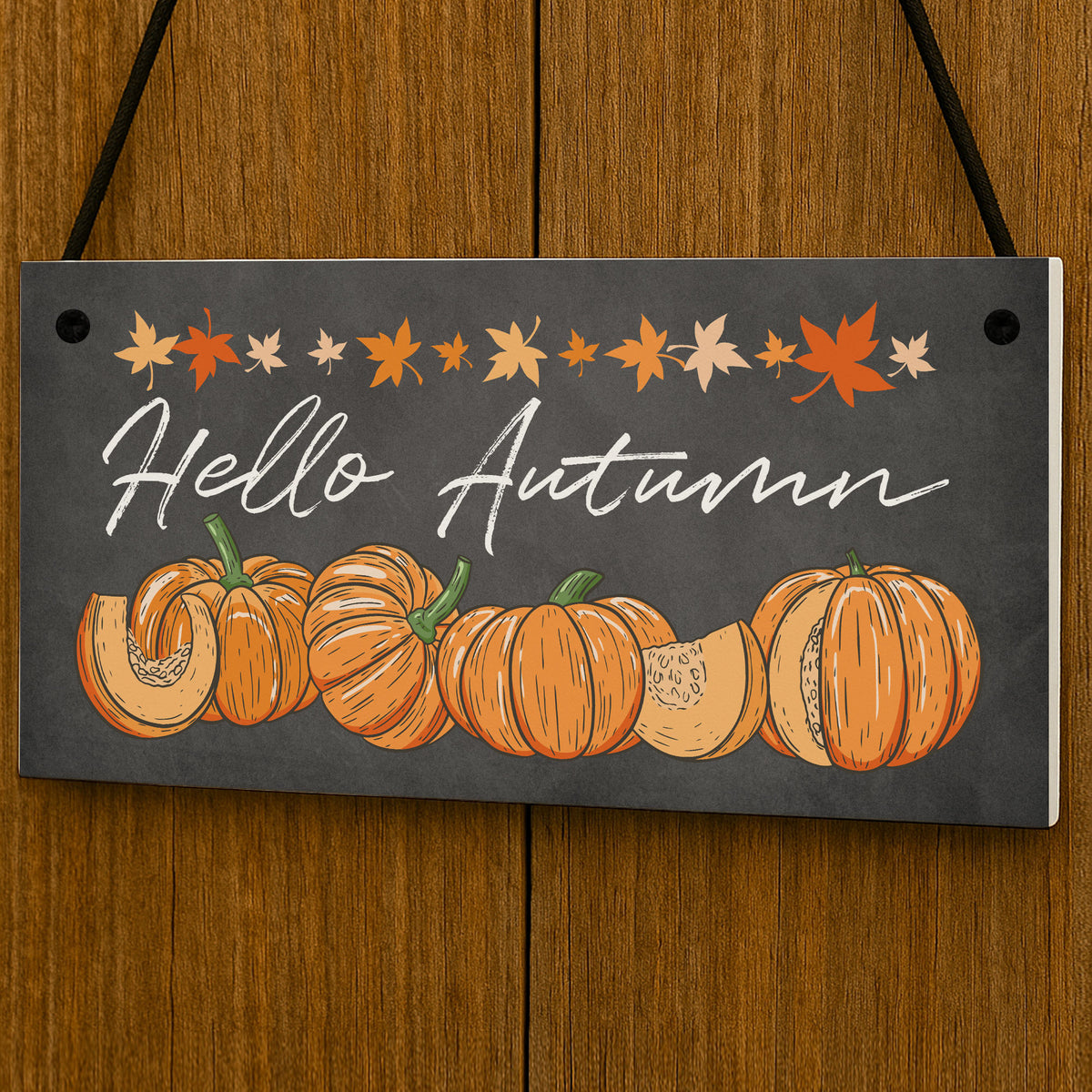 Hello Autumn Hanging Plaque Autumn Decorations Autumnal Decor