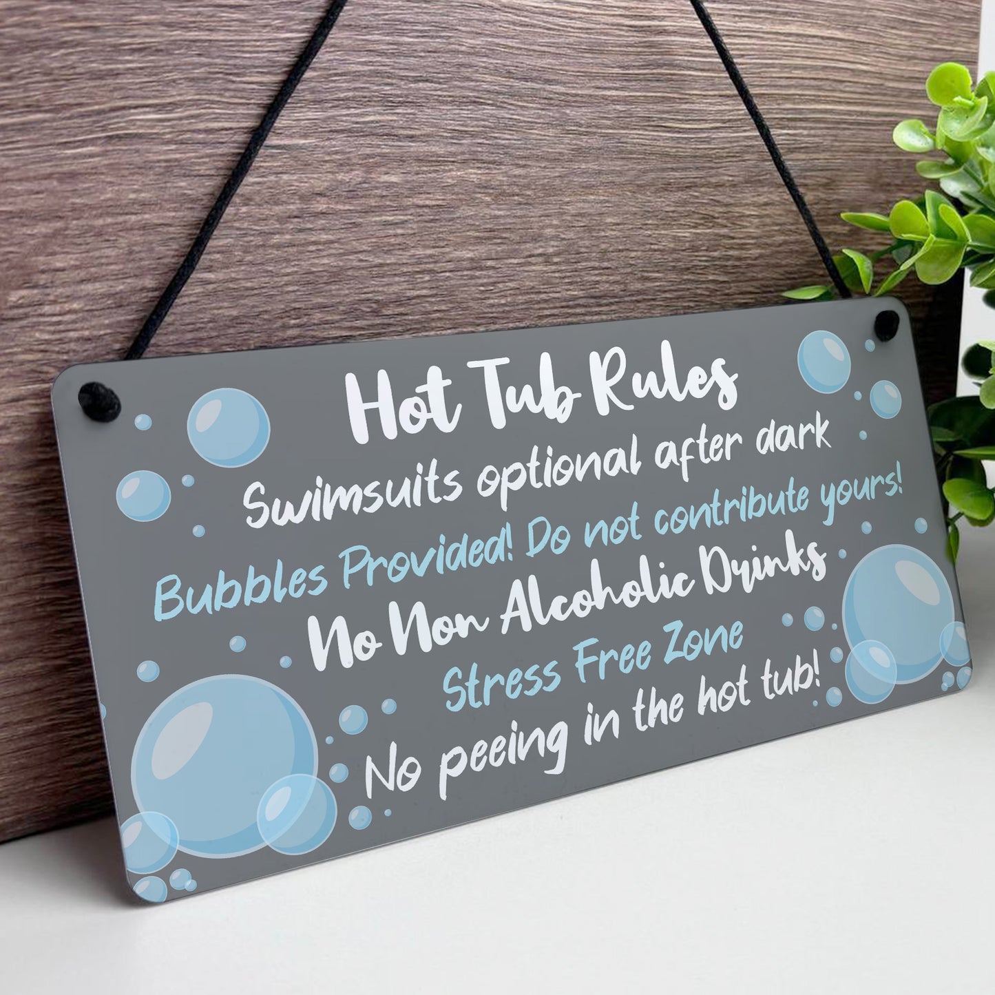 Hot Tub Sign For Outside Hanging Shed Plaque Yard Summerhouse