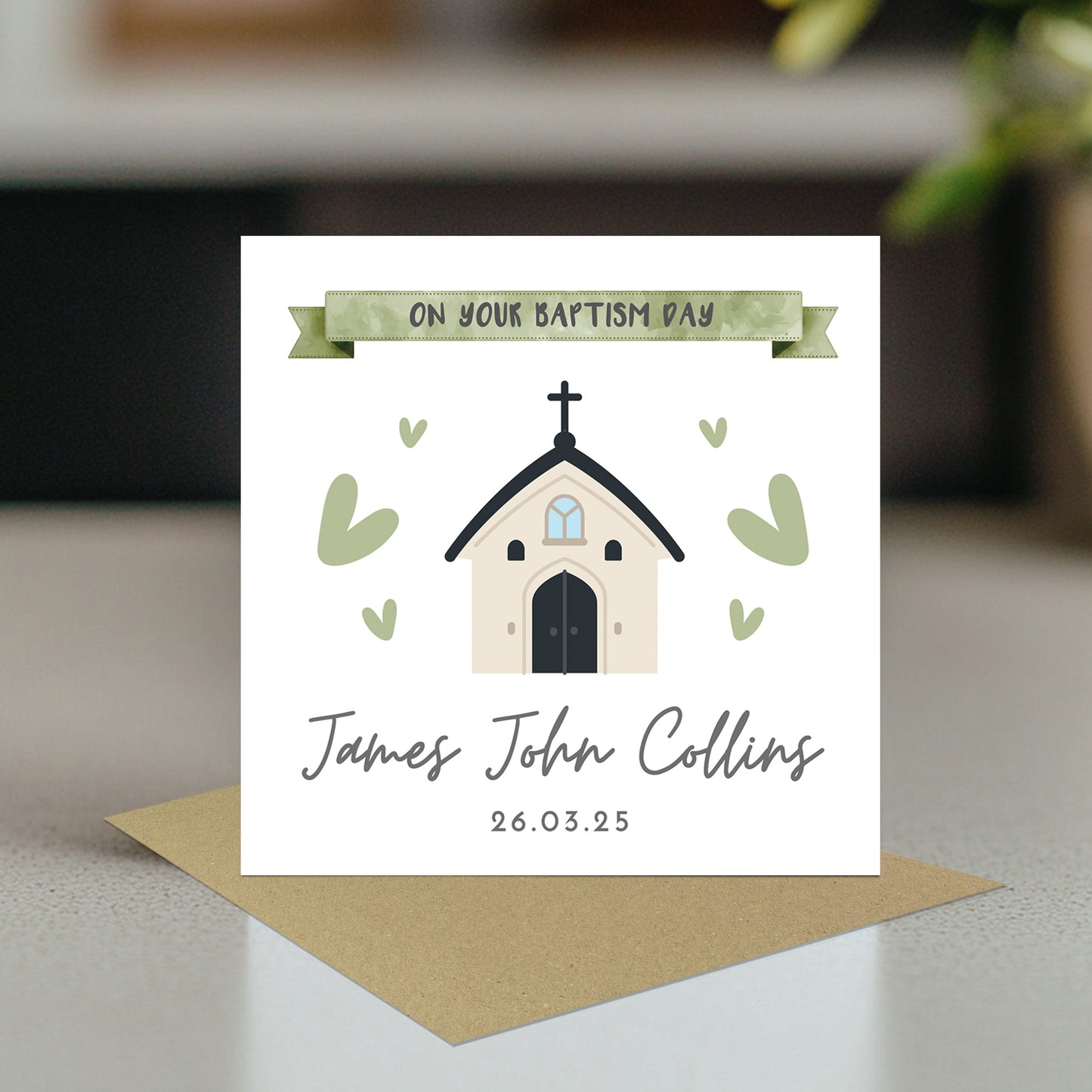 Baptism Card On Your Baptism Day Card For Son Daughter Godson