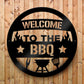 BBQ Sign For Garden Welcome To The BBQ Plaque Hanging Wall Decor