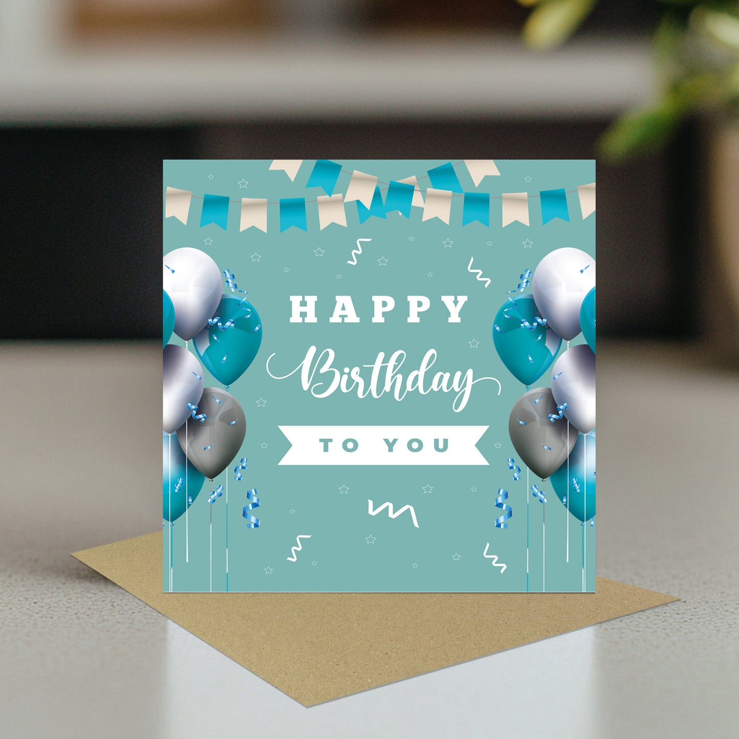 Happy Birthday Card For Men Women, 14.5x14.5cm Greetings Card