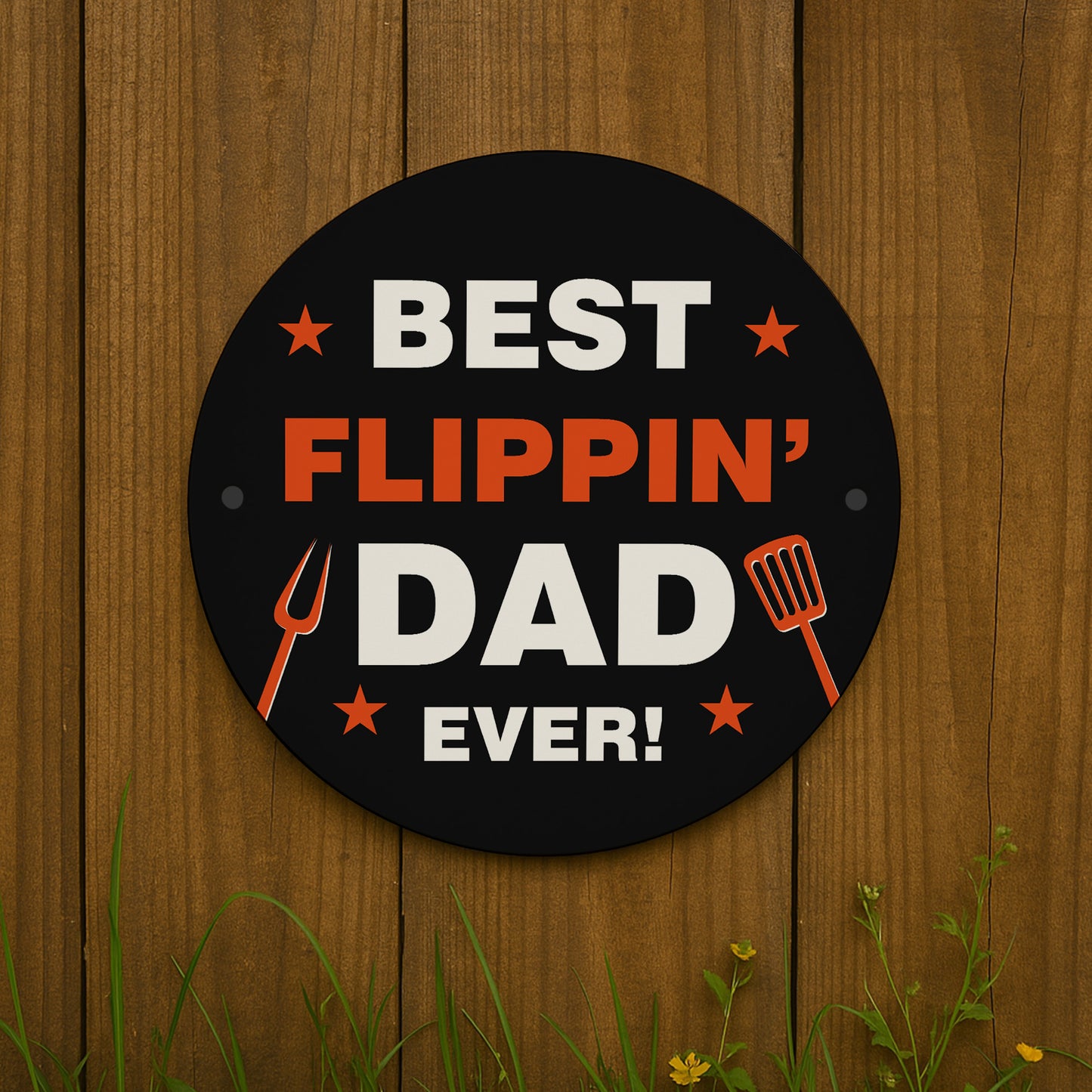Fathers Day Gift For Dad Best Flippin Dad BBQ Sign Man Cave Sign