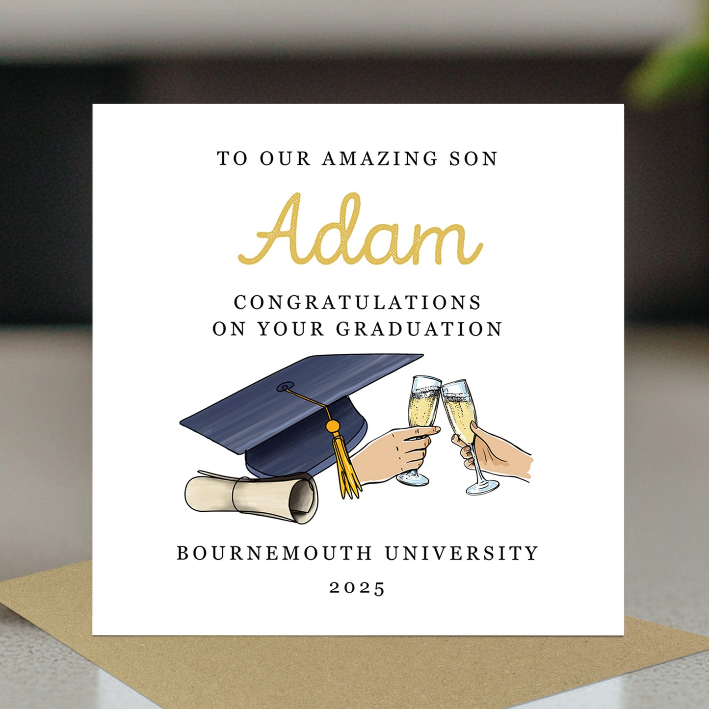 Personalised Graduation Card For Son Congratulations Graduate