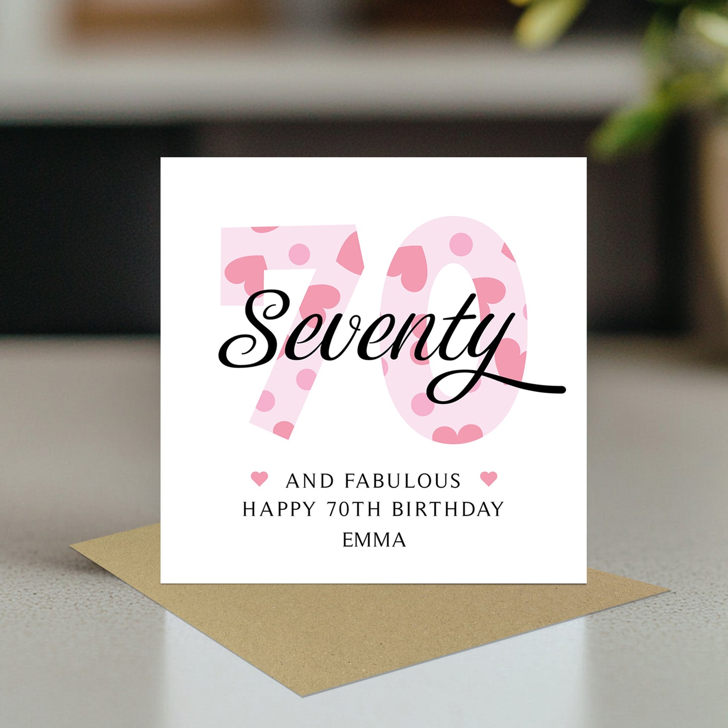 70th Birthday Cards For Women 70 And Fabulous Personalised Card