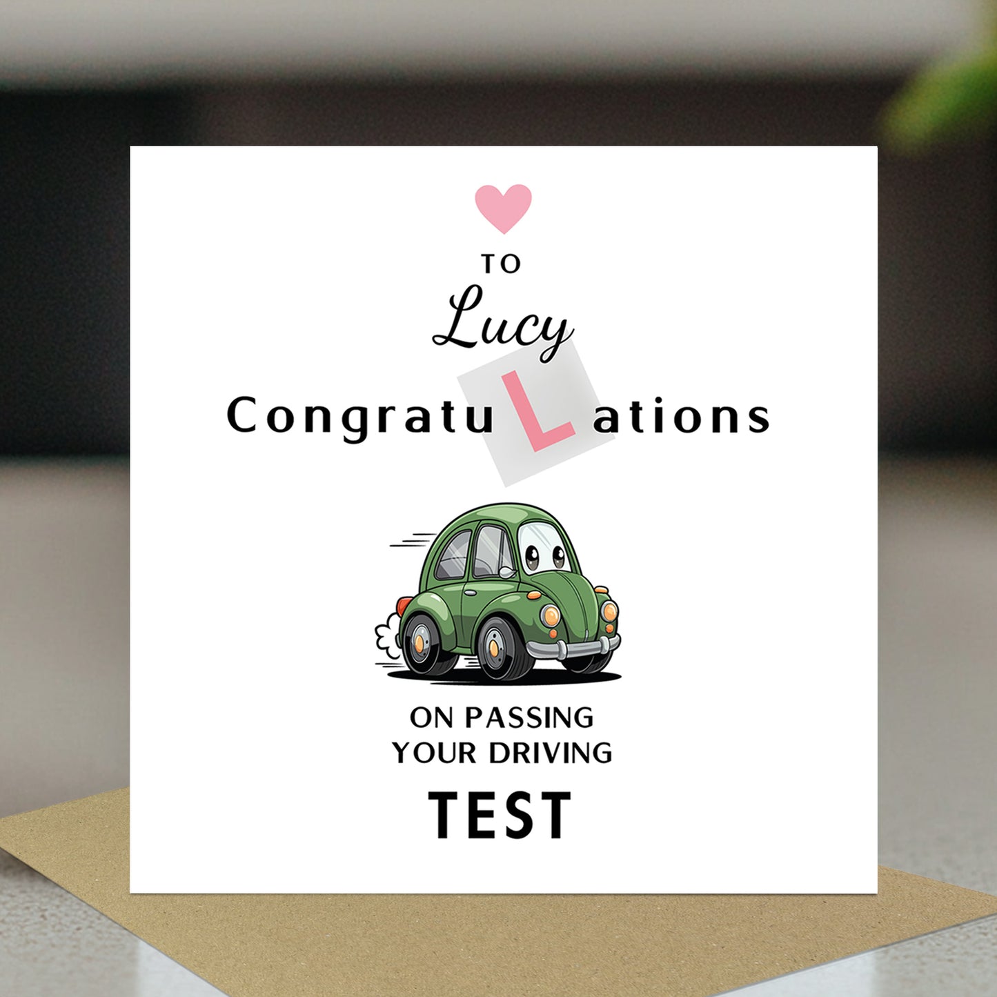 Personalised Passed Driving Test Card Congratulations On Passing