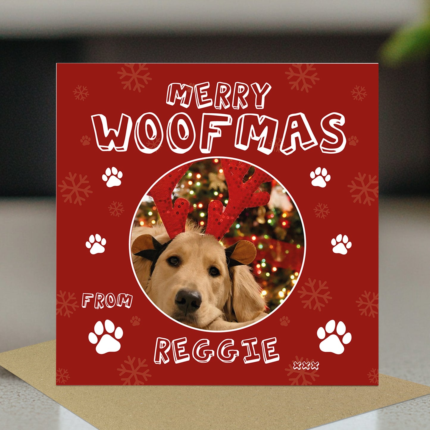 Funny Christmas Card From Dog Puppy MERRY WOOFMAS Card For Mum