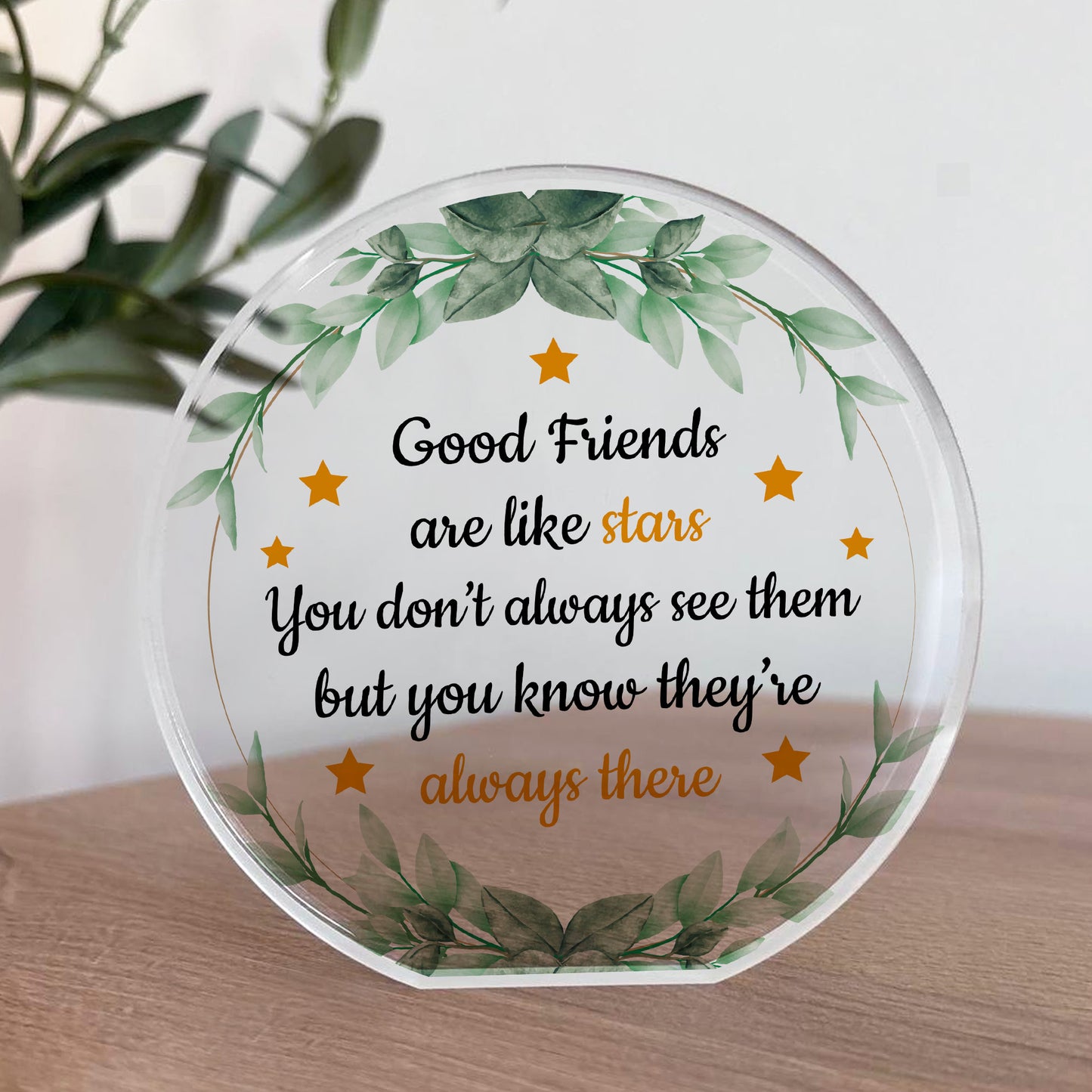 Gift For Long Distance Friend Acrylic Plaque Good Friends Gifts