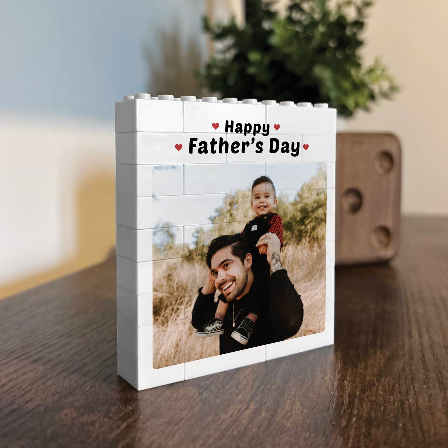 Happy Fathers Day Gift For Daddy Dad Personalised Photo Block