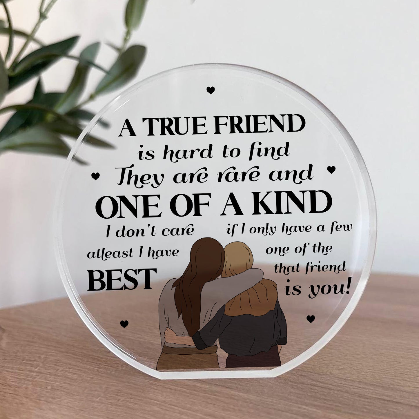Gift For Best Friend BFF TRUE FRIEND PLAQUE Acrylic Plaque
