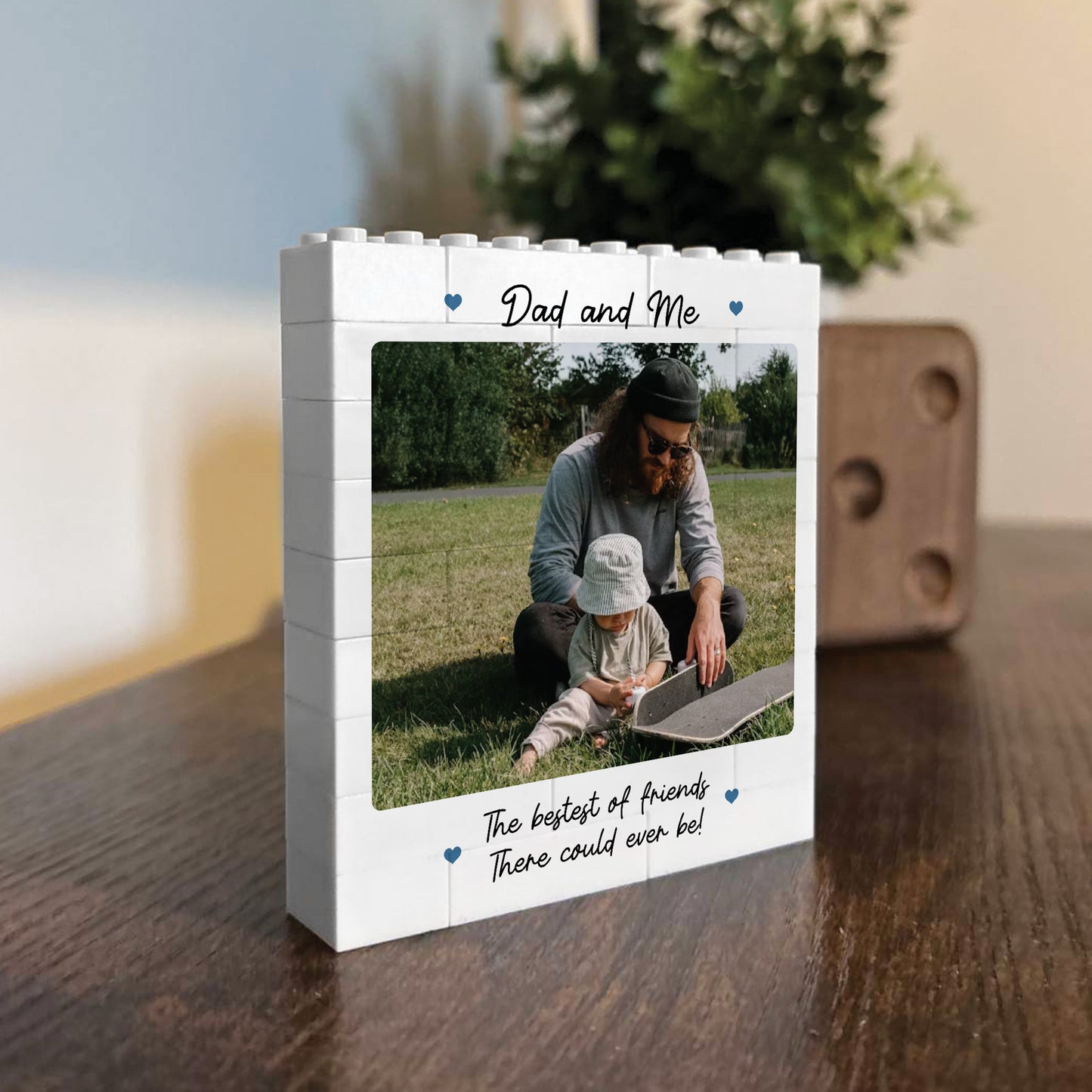 Personalised Fathers Day Photo Block Thank You Gift for Dad