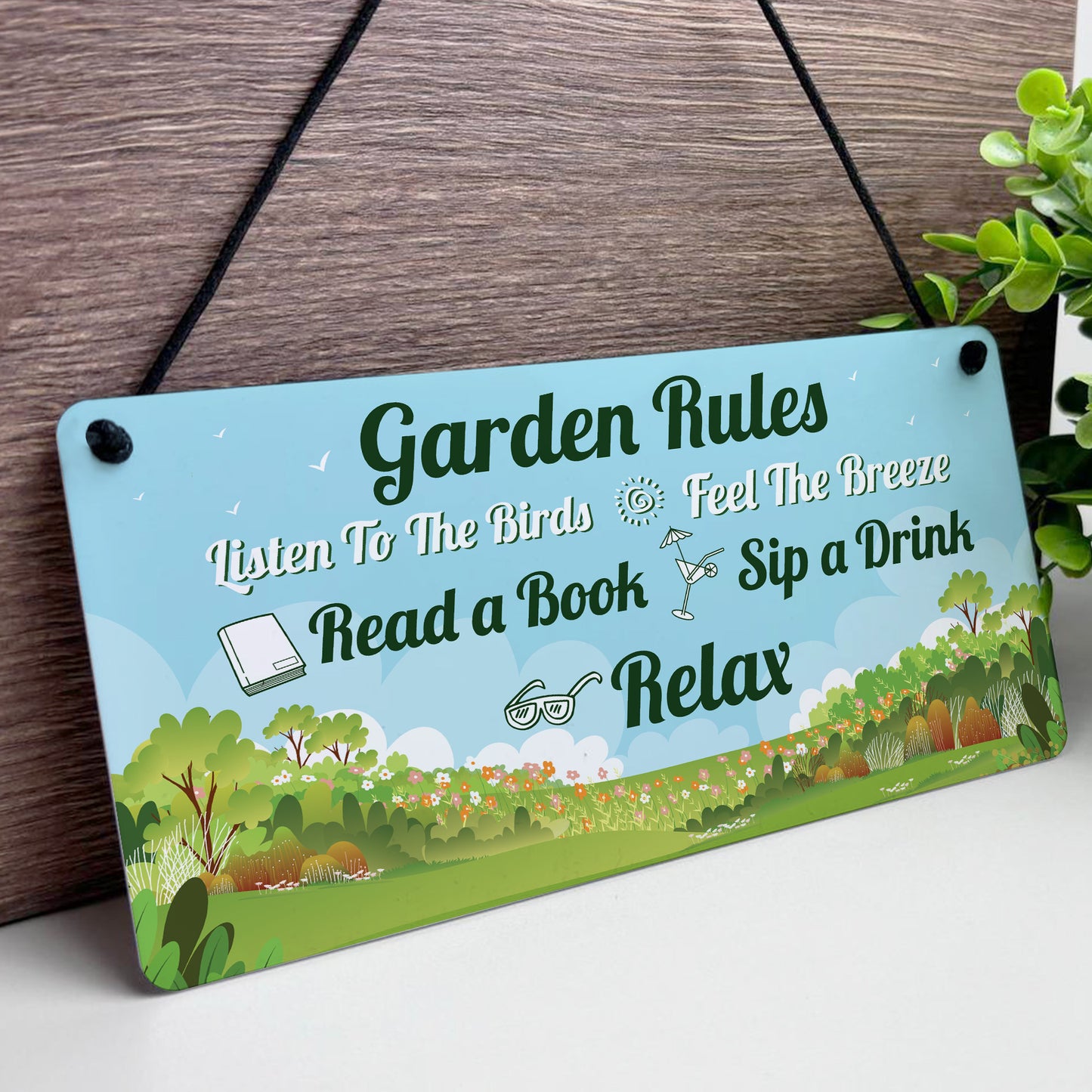 Novelty Garden Signs For Outdoor Cute Garden Rules Sign For Shed