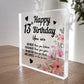 13th Birthday Acrylic Plaque 13th Birthday Gifts for Girls