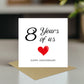 8th Anniversary Card For Husband Wife Boyfriend Girlfriend