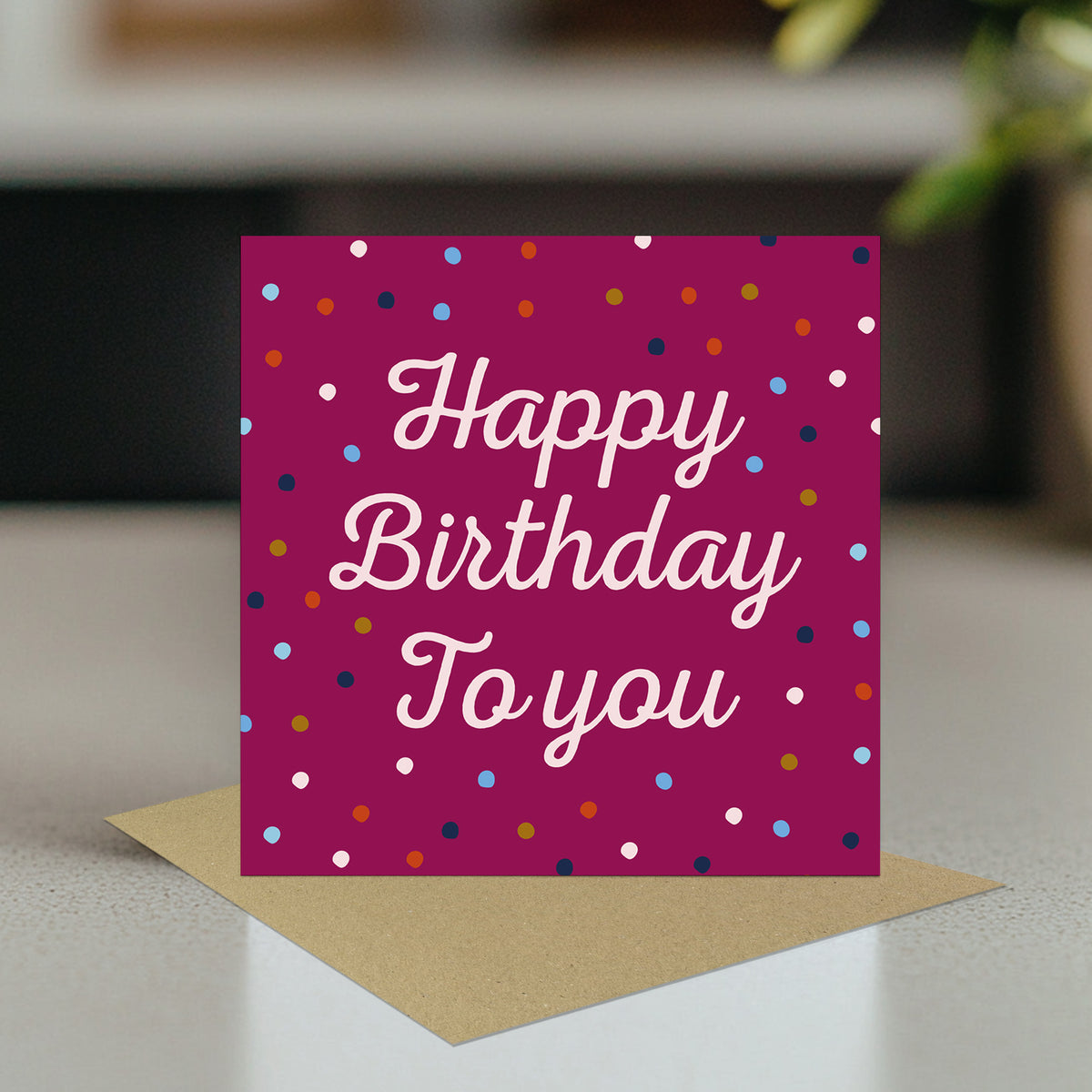 Happy Birthday Cards For Her With Envelope Polka Dot Card