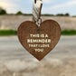 Reminder I Love You Cute Engraved Keyring Anniversary Valentines