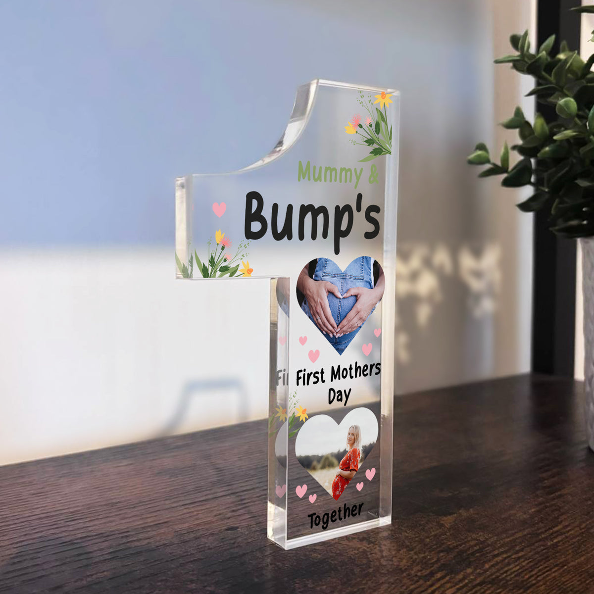Mum Gift From Bump For Mothers Day Personalised Mum Photo Plaque