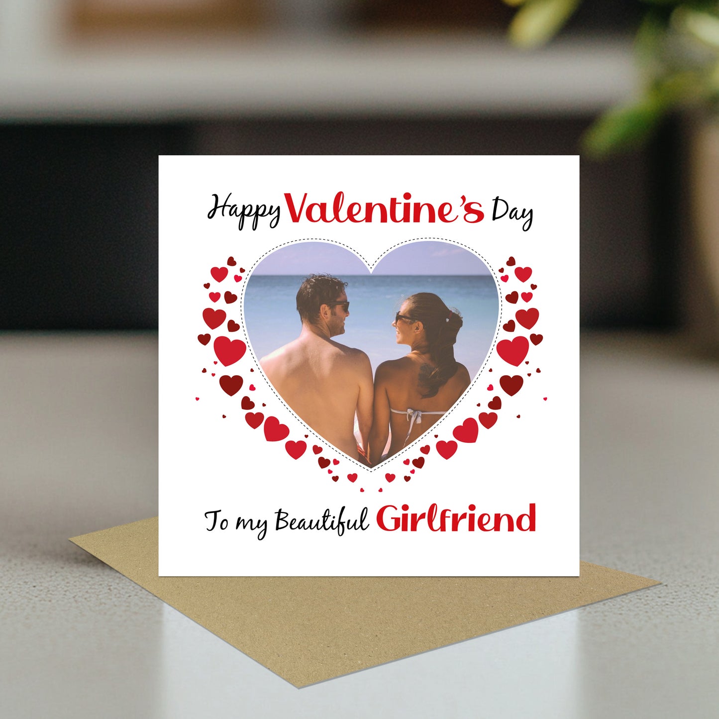 Valentines Day Personalised Photo Valentines Card For Girlfriend