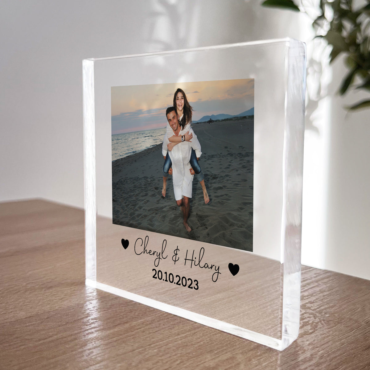 Personalised Anniversary Photo Plaque Him Her Boyfriend