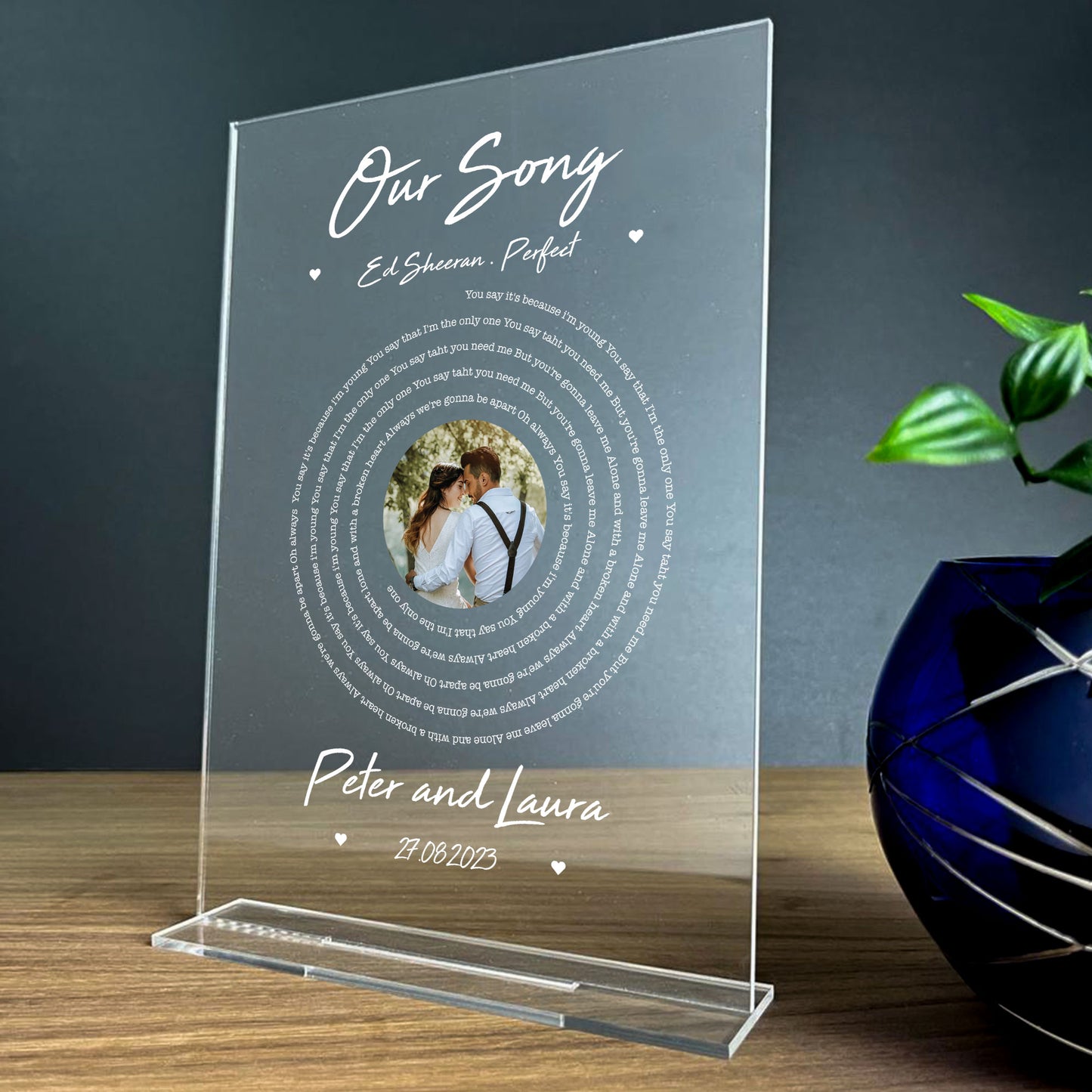 Personalised Our Song Anniversary Plaque For Husband Wife