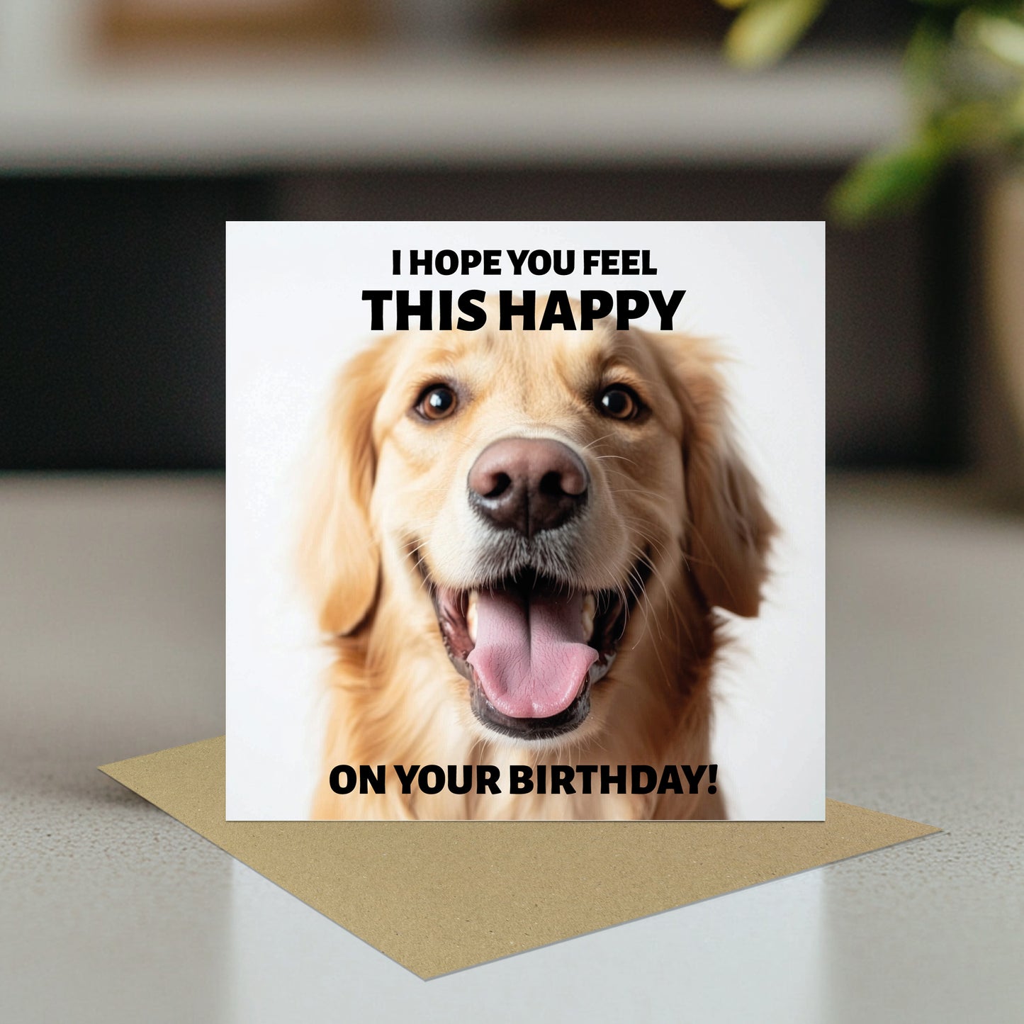 Funny Birthday Card For Him Hope You Feel This Happy Dog Card
