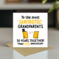 Gold Anniversary Card for Grandparents 50th Anniversary Card