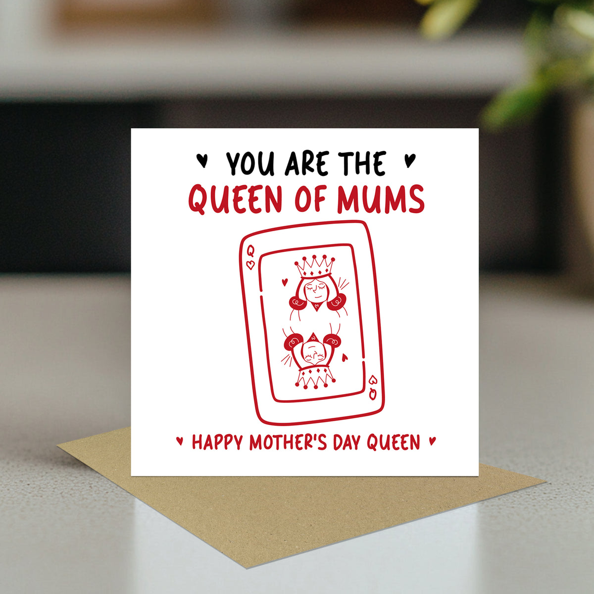 Funny Mothers Day Card You Are The Queen Of Mums Funny Card