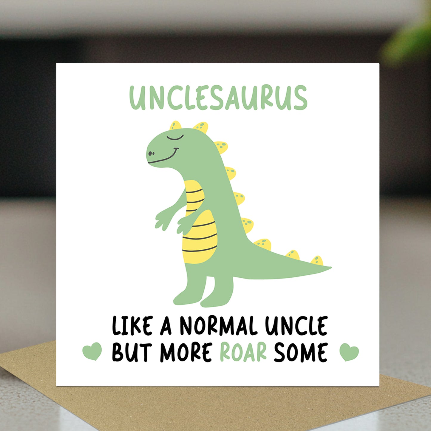 Uncle Birthday Card for Her Unclesaurus Funny Uncle Card