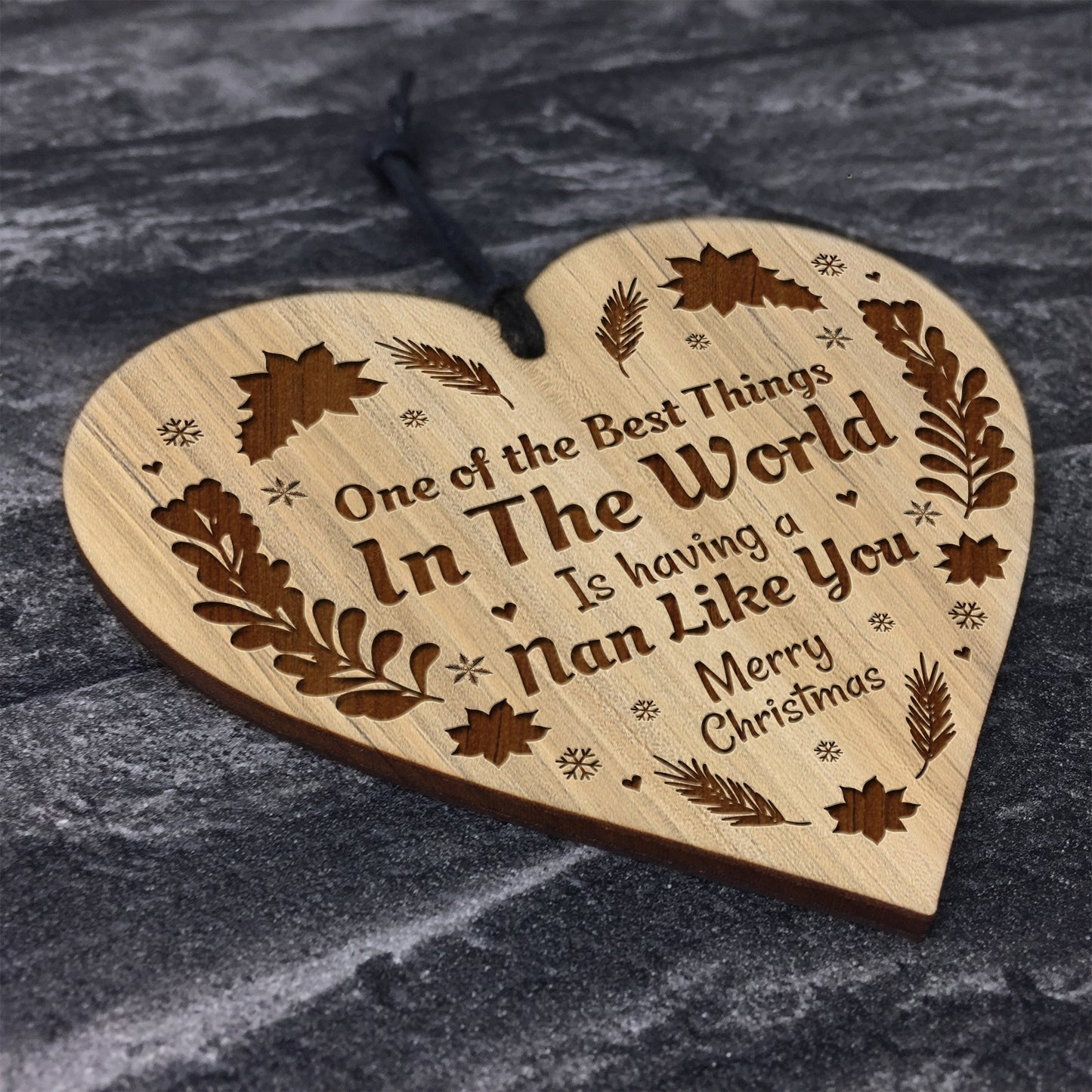 Best Nan Gifts For Christmas Wood Heart Tree Decoration Gift