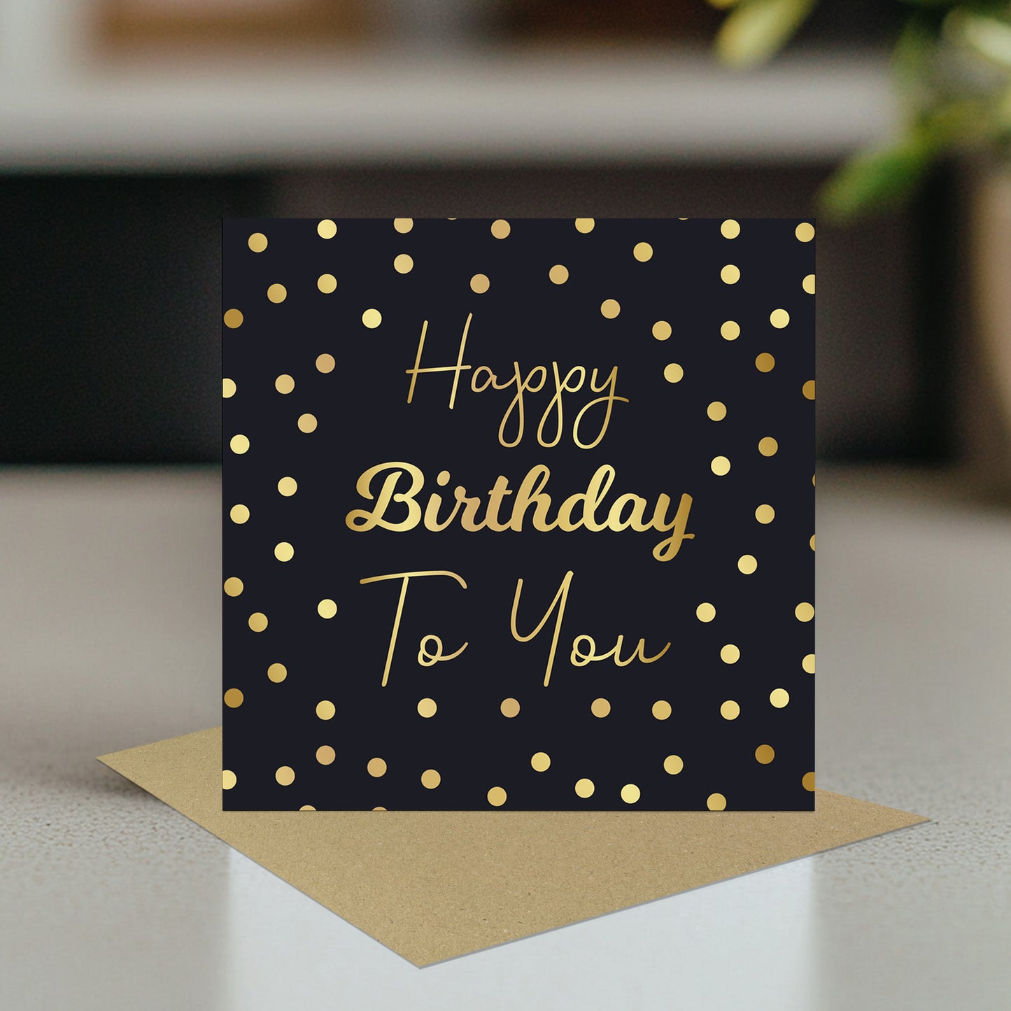 Birthday Card For Him Her With Envelope Polka Dot Happy Birthday