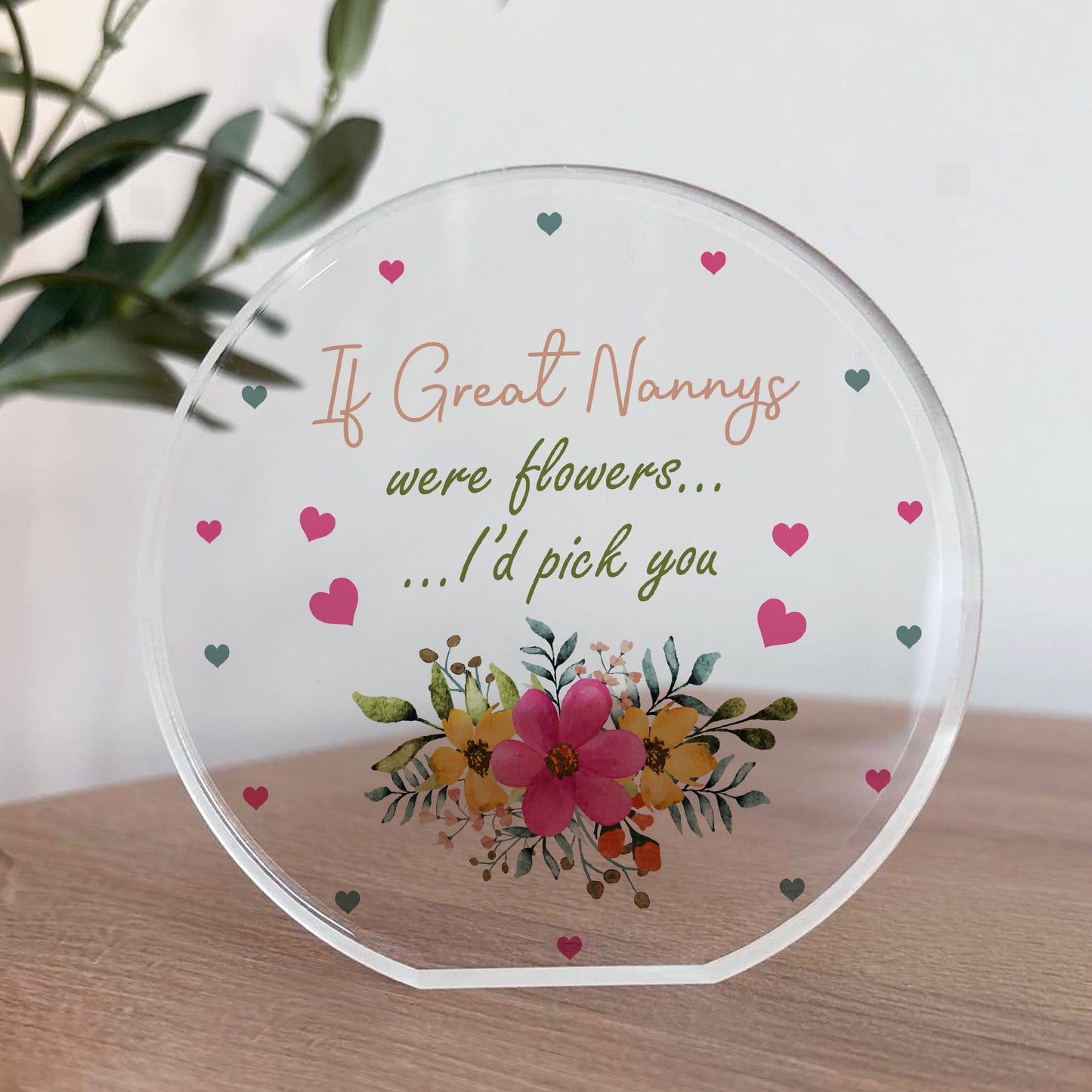Great Nanny Gift Acrylic Plaque Id Pick You Great Nanny Birthday