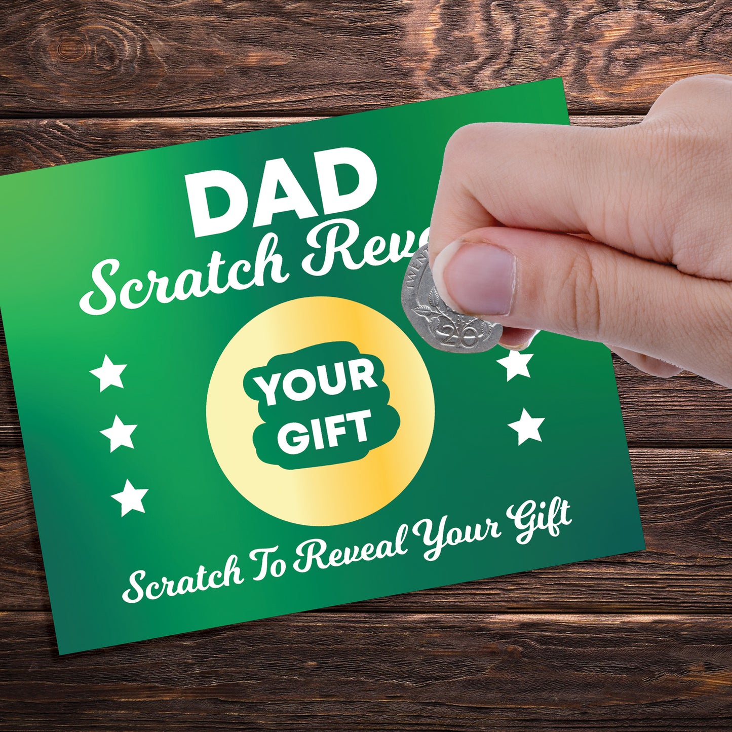 Dad Scratch Card Gift Reveal For Birthday Dad Card Scratch off