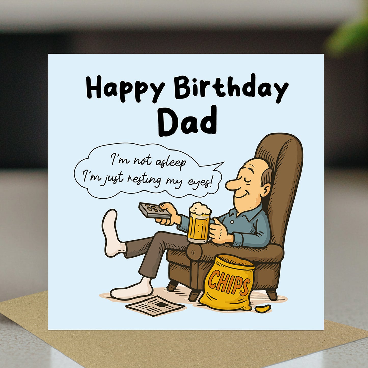 Cards For Dad For Birthday Funny Joke Dad Card With Envelope