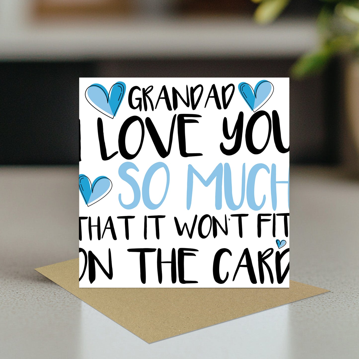 Card For Grandad Birthday With Envelope Included Fathers Day