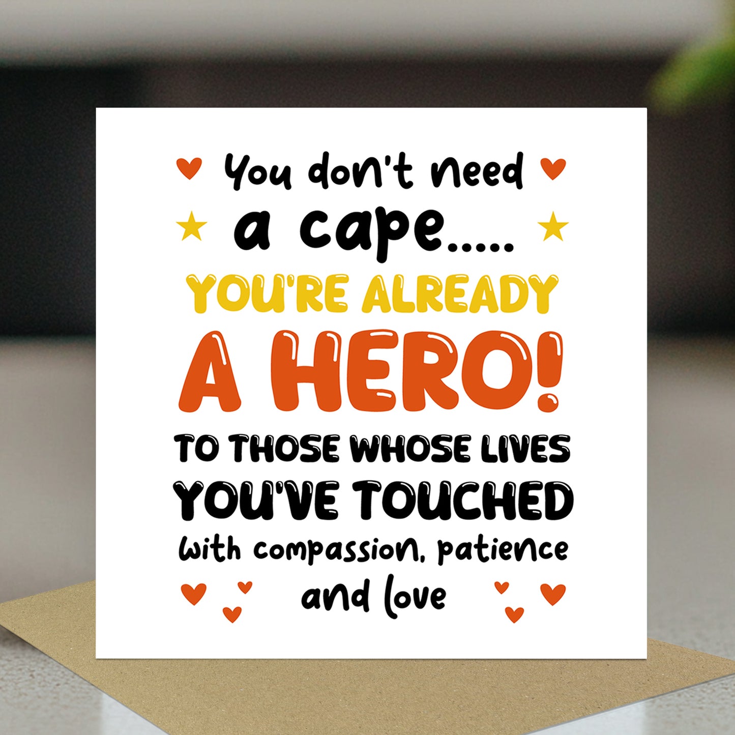 Thank You Card For HERO Thank You Card For Teacher Volunteer
