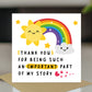 Thank You Teacher Card Nursery Teaching Assistant School Teacher