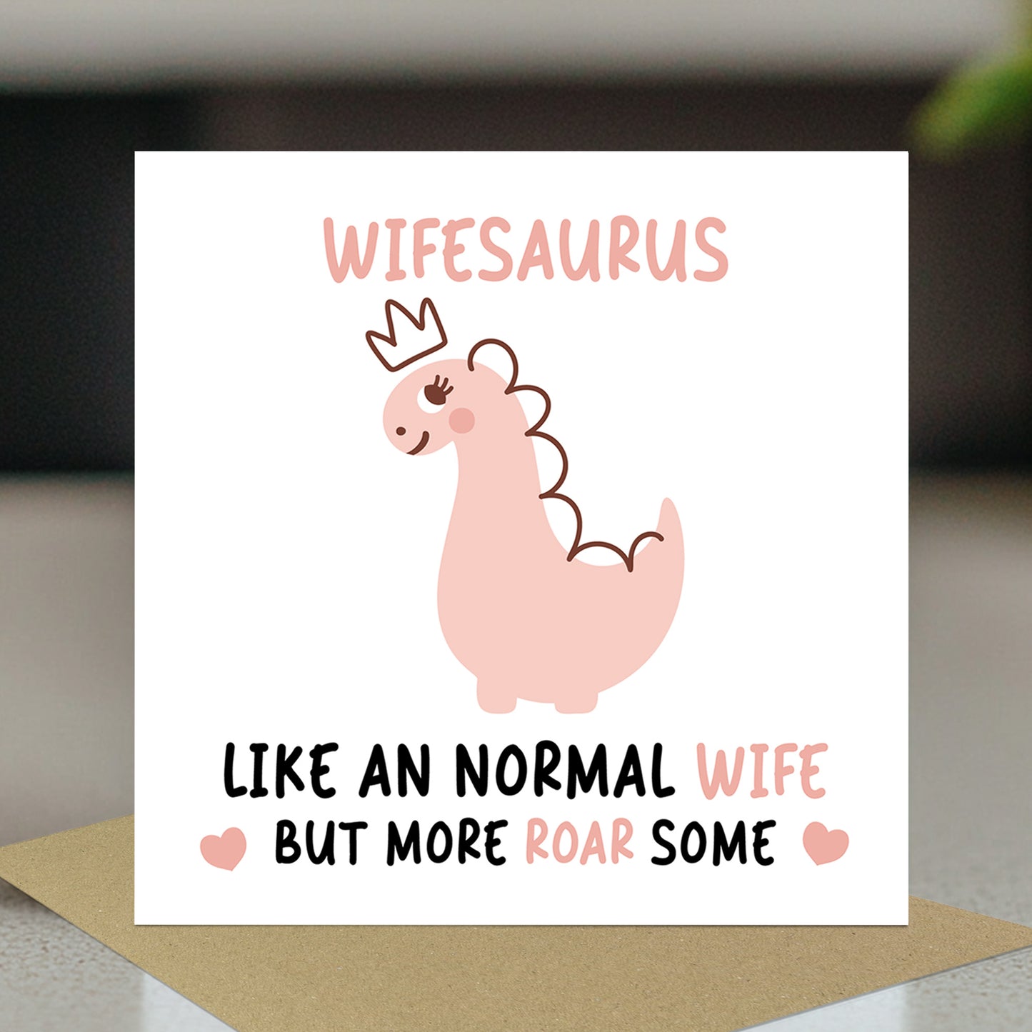 Wife Birthday Card for Her Wifesaurus Wife Card For Anniversary