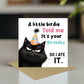 Humorous Birthday Card Birthday for Friends Cat Happy Birthday